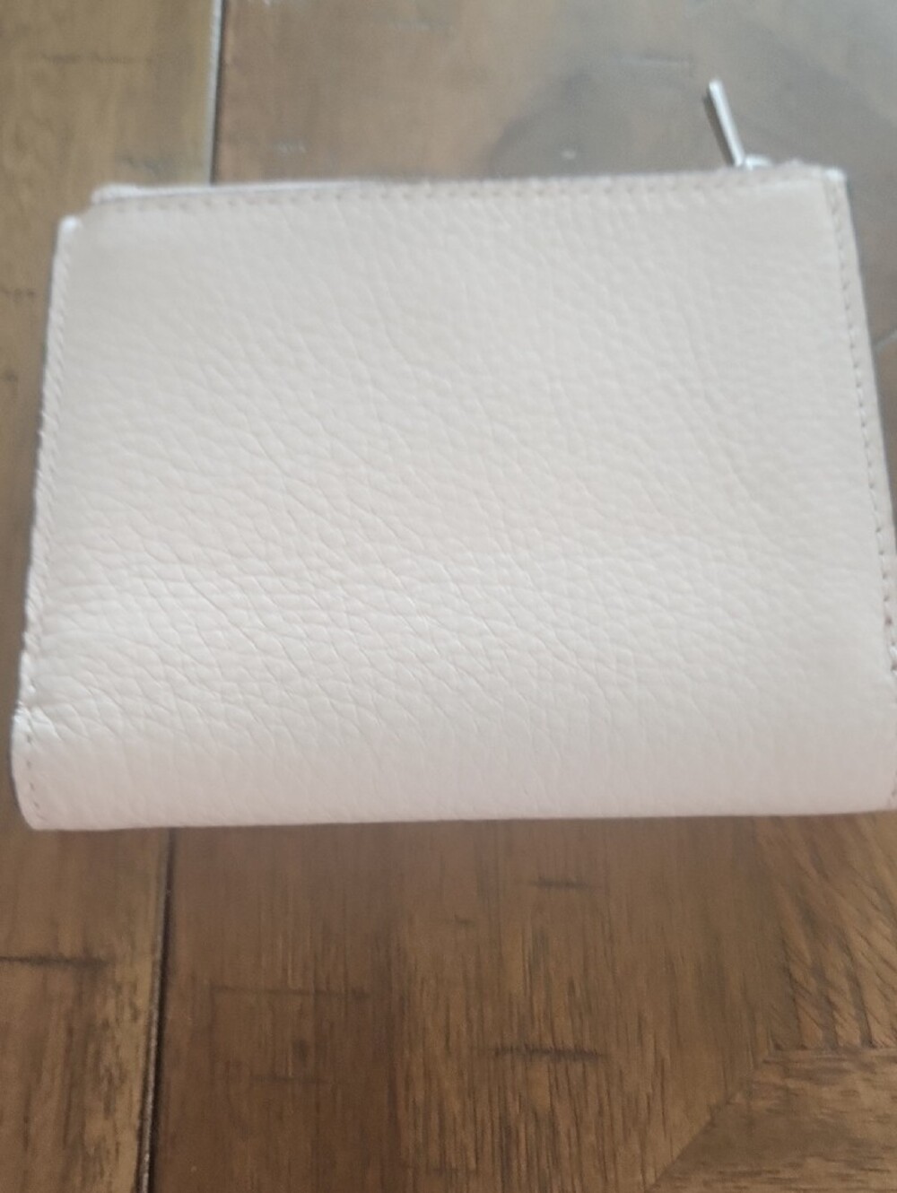 Coach Chalk Pebbled Leather Zip Wallet with Silver Logo - Picture 3 of 3